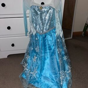 Disney Blue Sequin Dress with Elsa Brooch